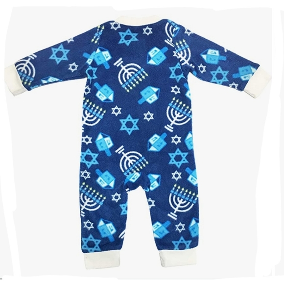 Infant Hanukkah Fleece Pajamas - Picture 2 of 7